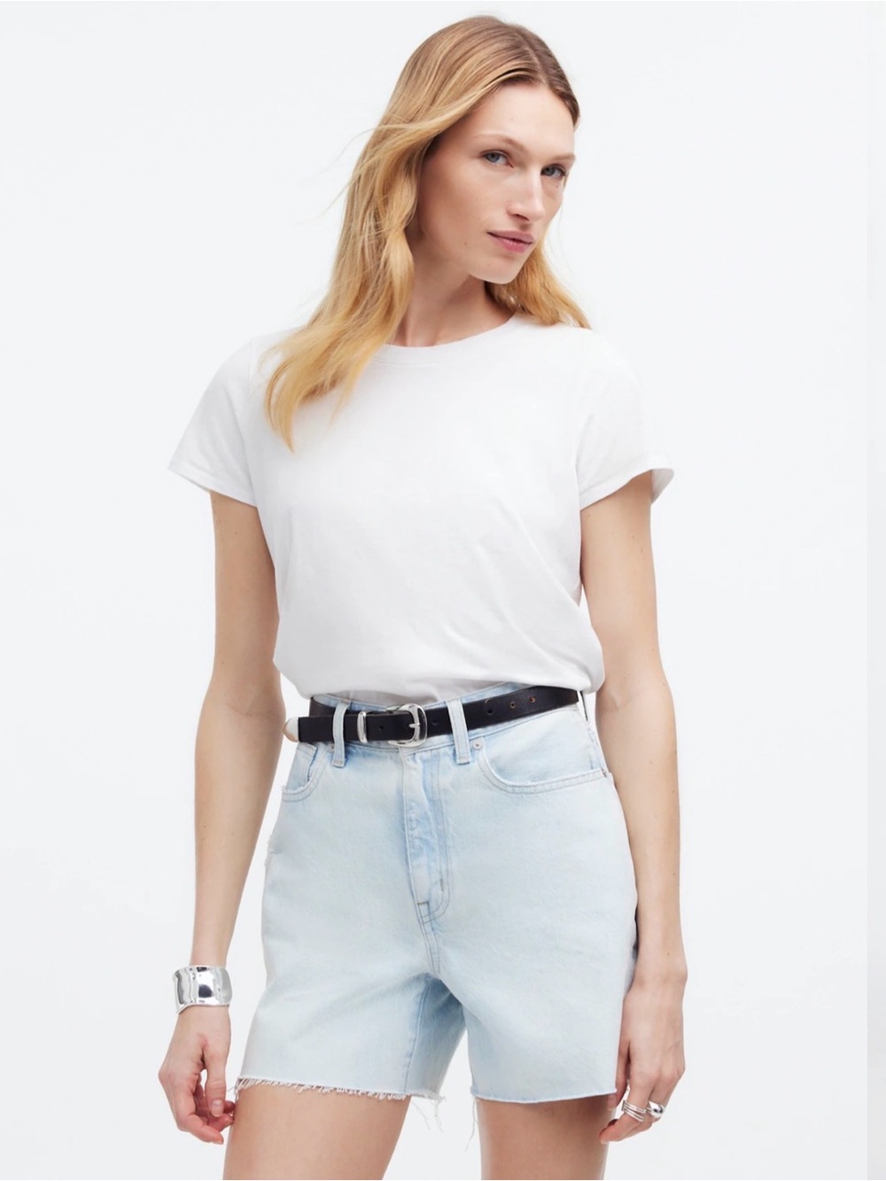 NWT Madewell mid-length ‘90s Jean Short in Pearlman Wash, size 25